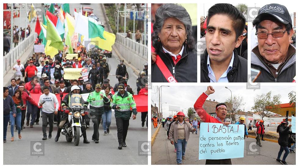 Huancayo: Realizan marcha en respaldo a Vladimir Cerrón (FOTOS)