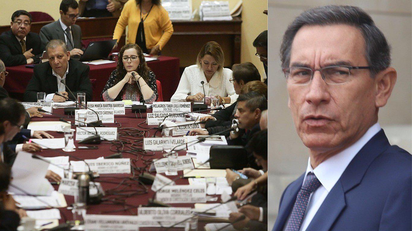 Comisión de Constitución pone freno a Martín Vizcarra 