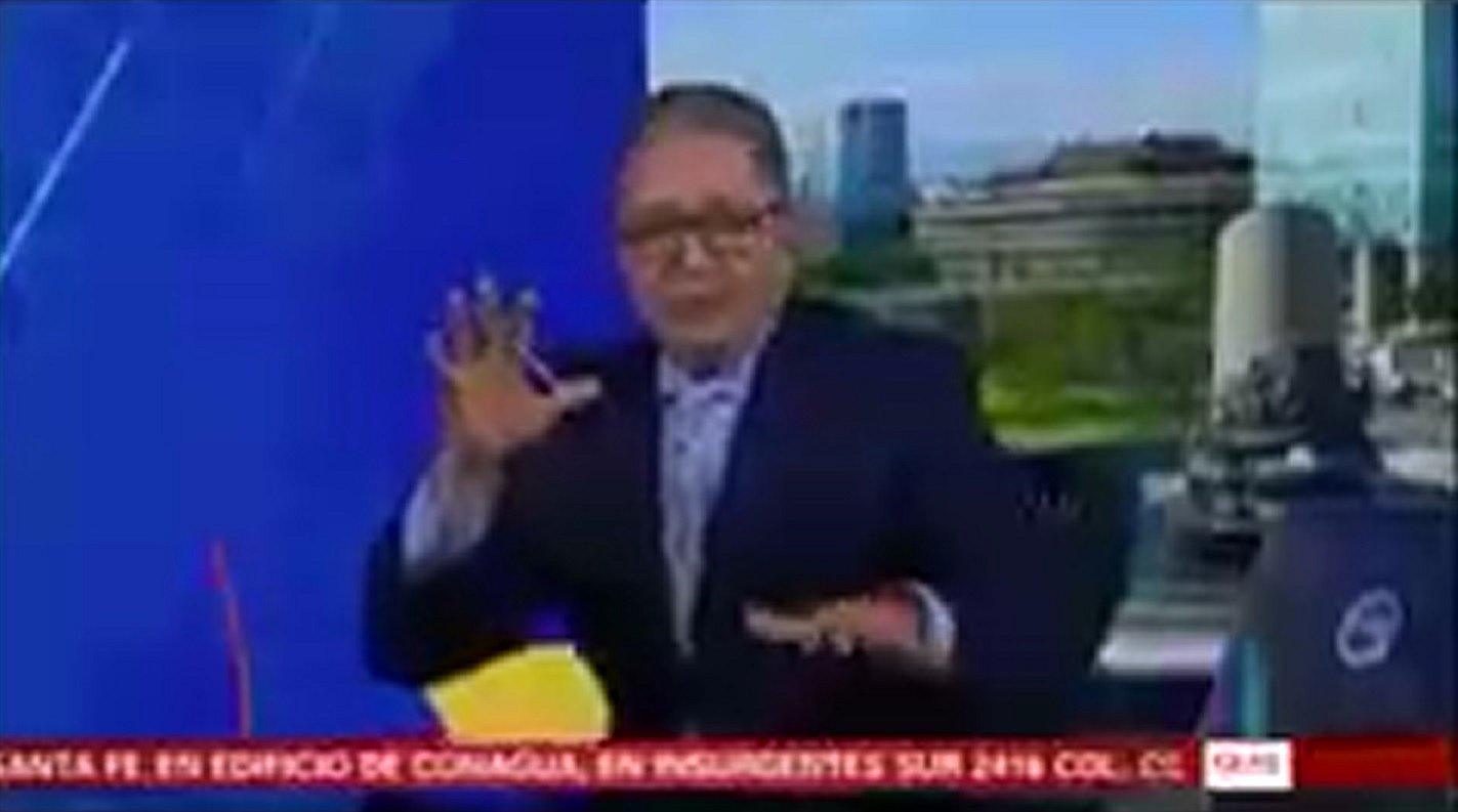 Terremoto en México: La sorprendente reacción de un periodista que sufrió el sismo en vivo (VIDEO)