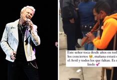 Billy Idol se emociona con peruano que toca su música con una quena 