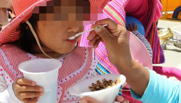 Alimentación escolar en la región de Huancavelica.