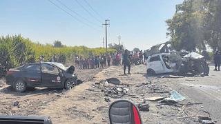 Choque de autos deja tres muertos en Nepeña, Chimbote