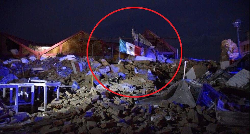 Terremoto en México: Rescatan bandera mexicana entre ...