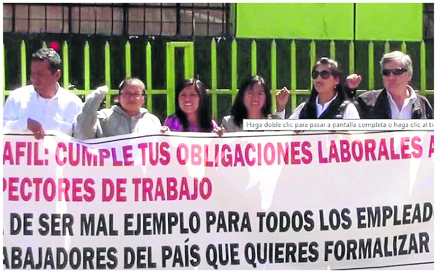 ​Fiscalizadores de trabajo protestan  contra sunafil por mejoras laborales
