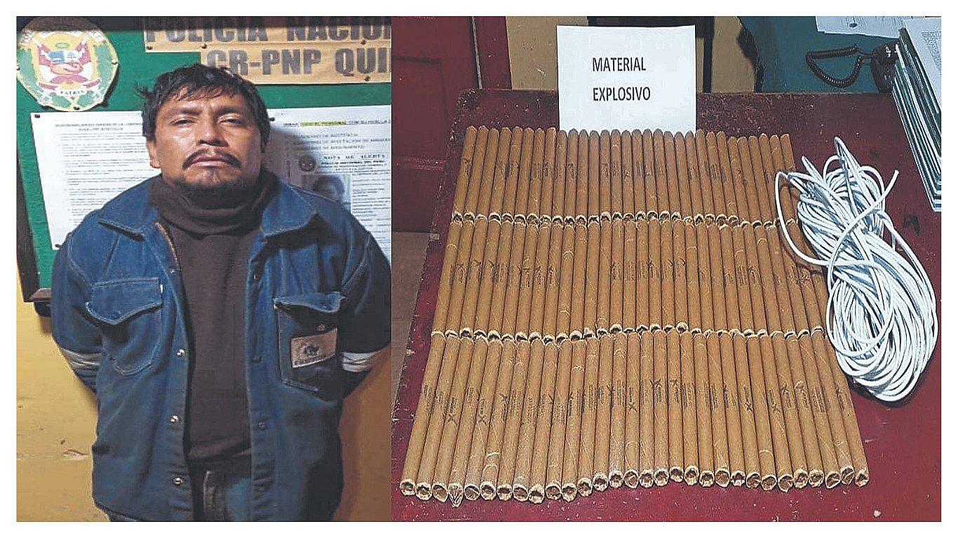 Cae “Oropeza” con cerca  de un centenar de explosivos