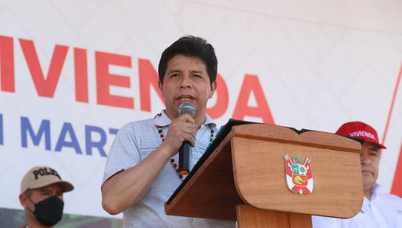 El presidente Pedro Castillo hizo entrega de fondos a municipios del interior del país. (Foto: GEC)