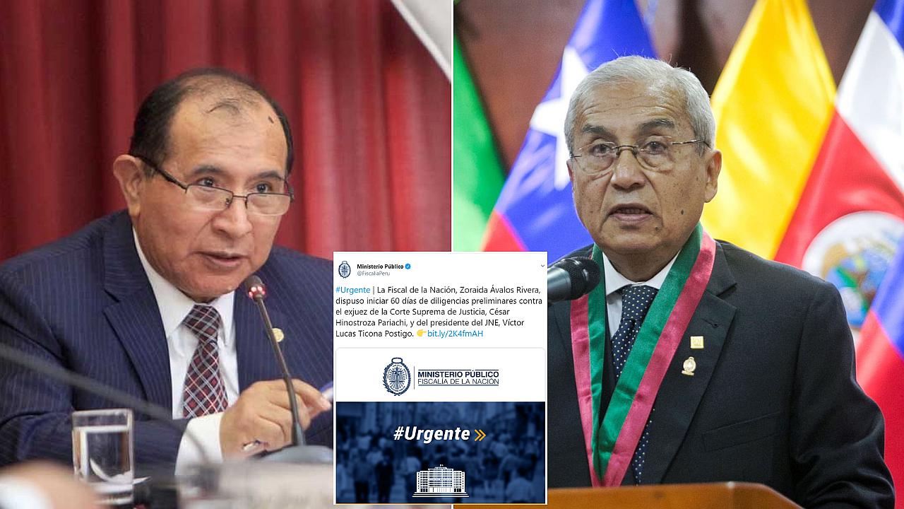 Fiscal de la Nación dispuso iniciar diligencias contra César Hinostroza y Víctor Ticona
