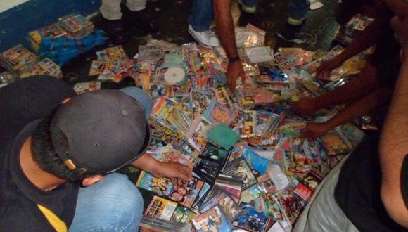 Policía decomisa 28 mil CDs piratas y de contrabando