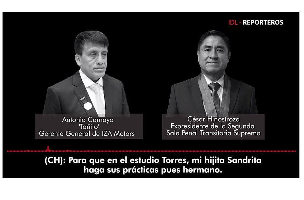 ​Nuevo audio revela que Hinostroza pedía prácticas para su hija en estudio de Micky Torres