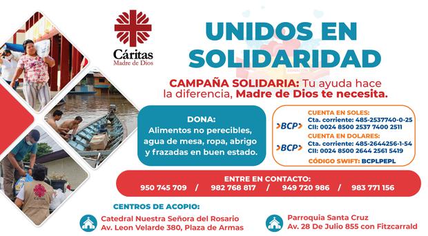 BCP accounts, contact numbers and places to receive donations (Photo: Caritas)