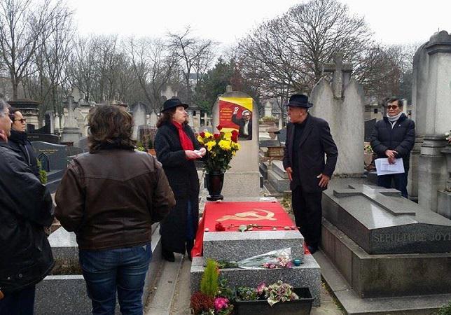 Francia: colocan símbolos senderistas sobre tumba de César Vallejo