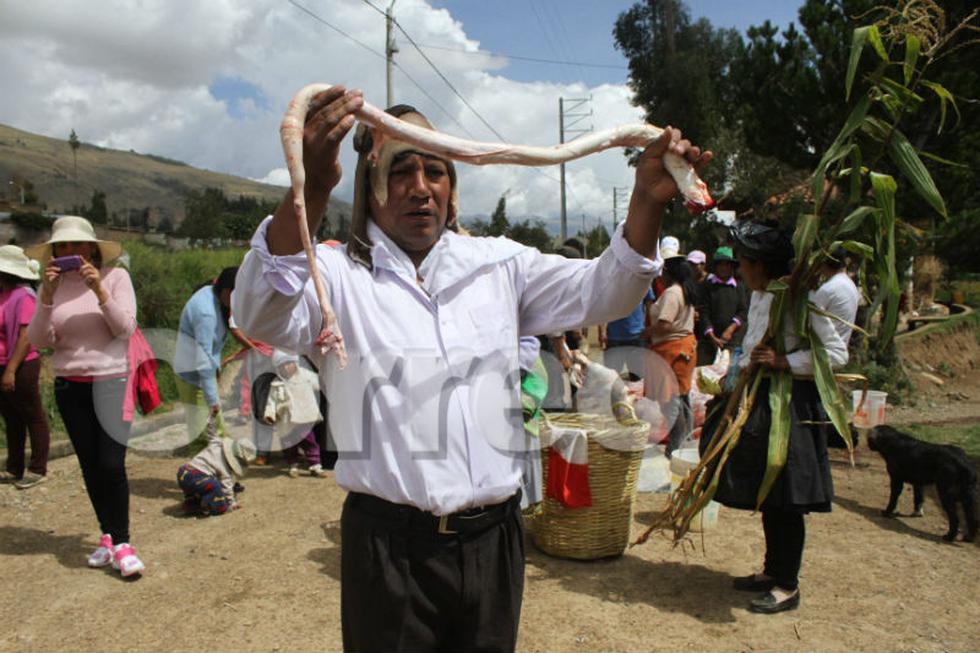 Beben sangre y lavan entrañas de toro en festividad (FOTOS)