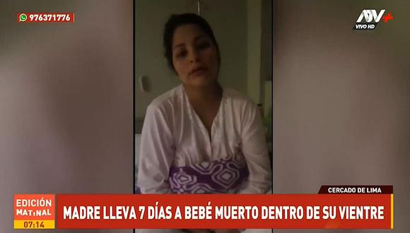 Madre espera hace una semana la extracción de su bebé fallecido en el vientre (VIDEO)