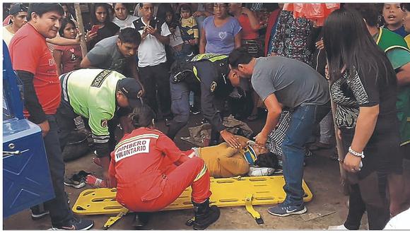 Múltiple choque en el interior del mercado La Perla deja tres heridos 