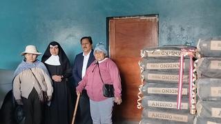 Asilo de ancianos de Huancavelica recibe primera donación para reconstrucción de muro