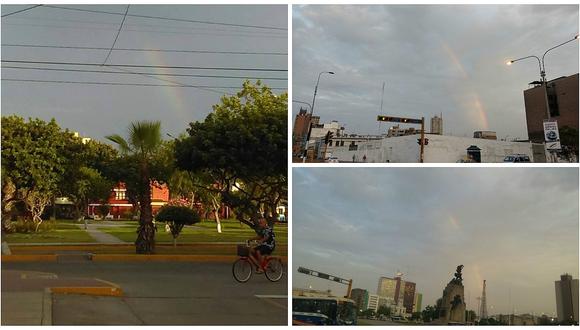 Arcoíris sorprende esta mañana en varios distritos de Lima (VIDEO)