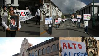 Cusco: En silencio  familiares de José Carlos Tupayachi pidieron justicia