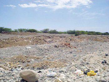 Río Aja se encuentra colmado de desmonte