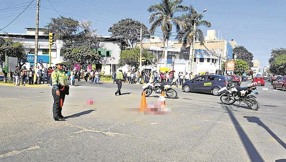 Anciana muere atropellada por combi que se pasó la luz roja en el centro de Chiclayo