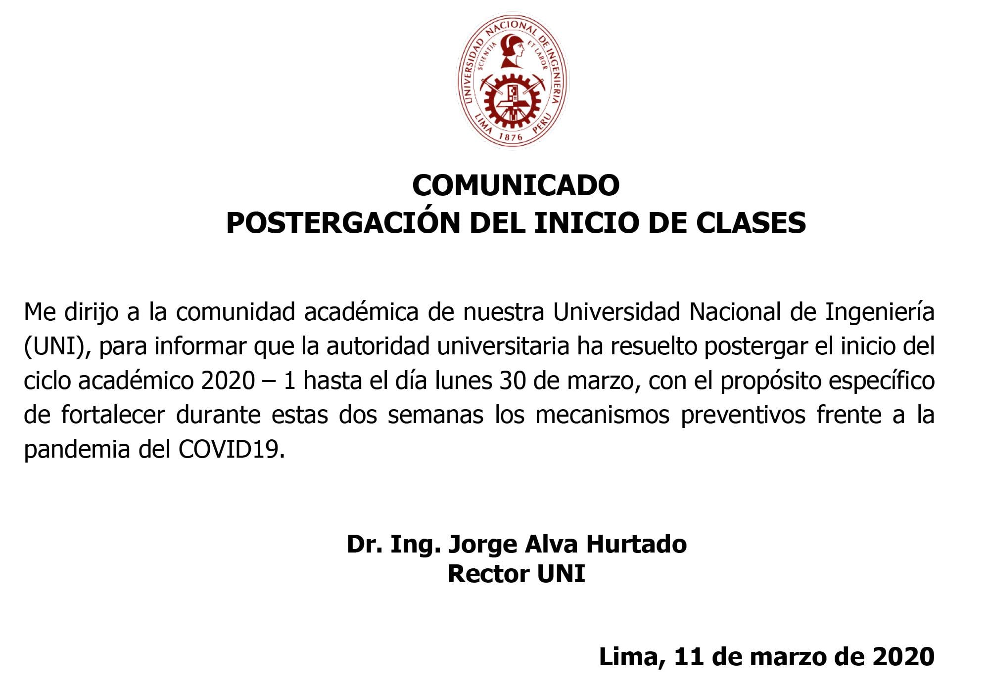 Imagen: Universidad Nacional de Ingeniería