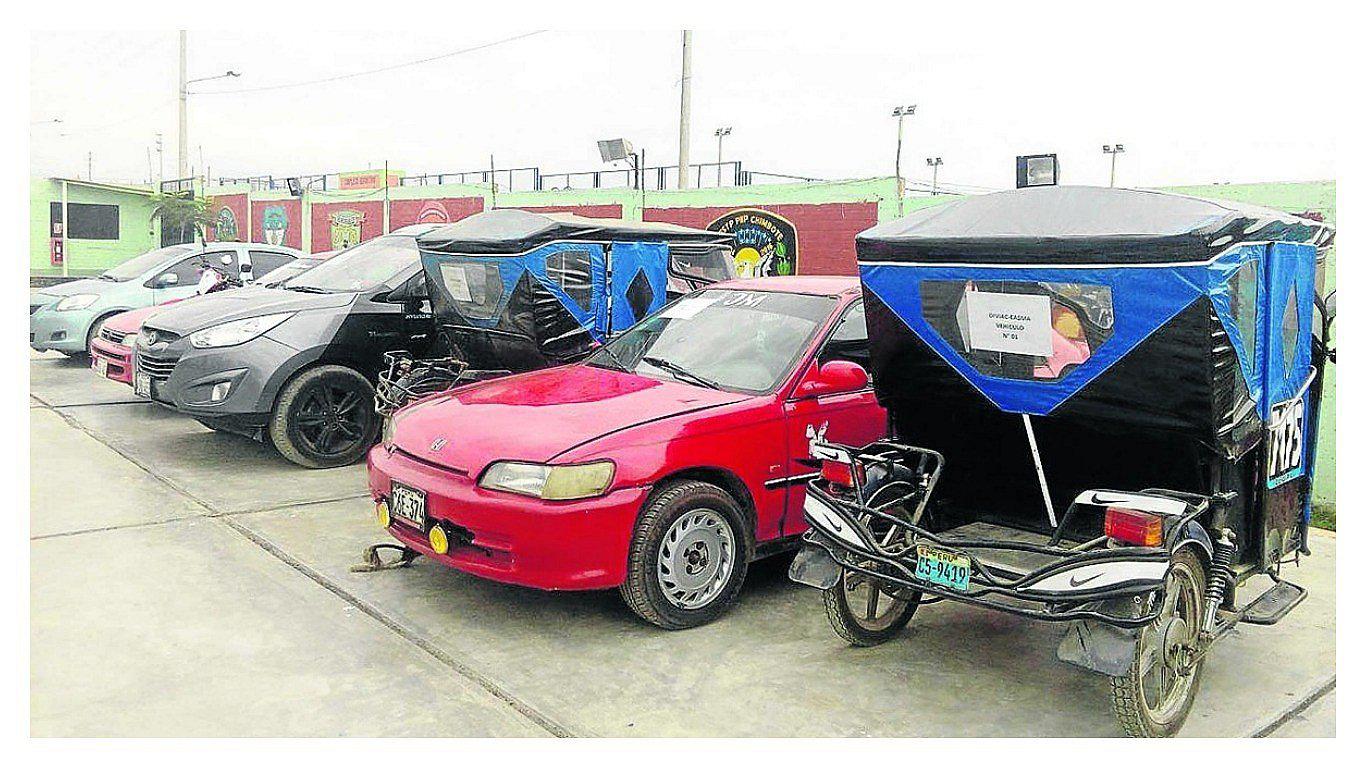 Chimbote: 16 mil soles, tres armas y siete vehículos incautados