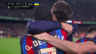 Barcelona vs. Almería: gol de Dembelé para el 1-0 de cuadro blaugrana (VIDEO)