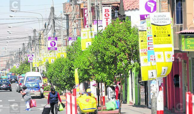 Elecciones 2016: Propaganda política comienza a inundar vías de Arequipa