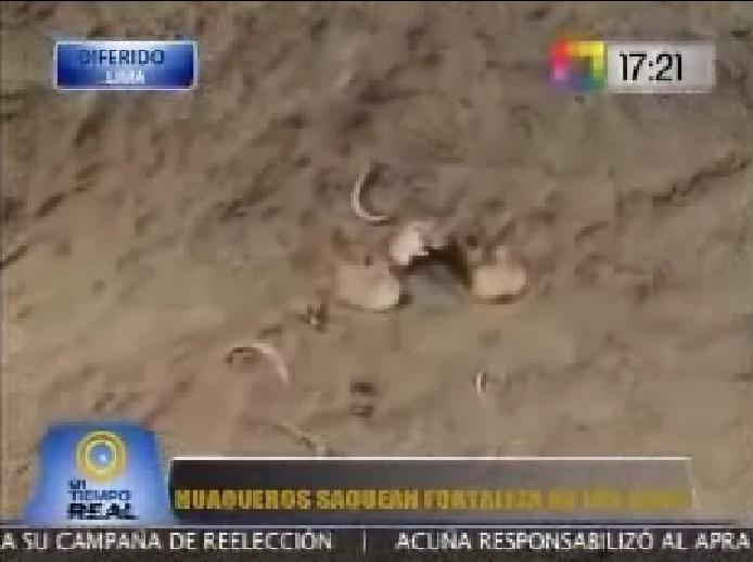 Huaqueros saquean fortaleza Collique