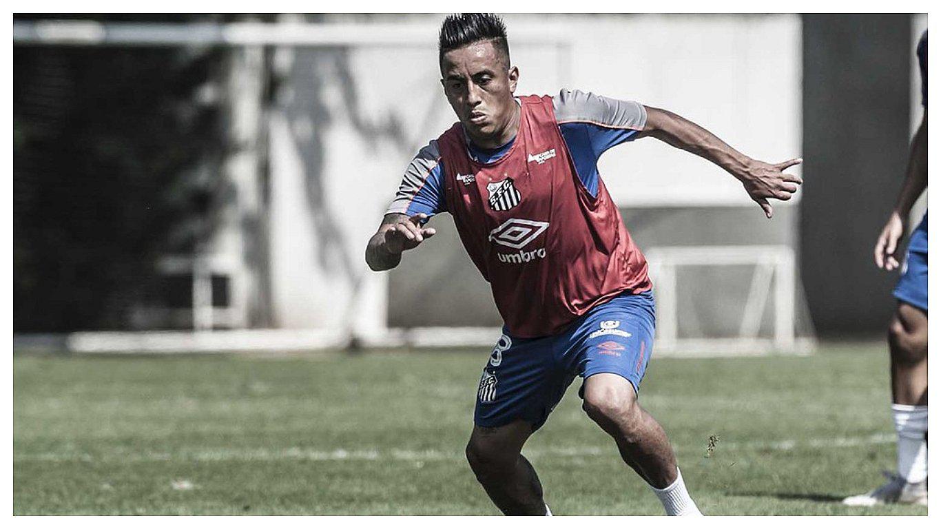 ​Christian Cueva se sumó a los entrenamientos en  Santos