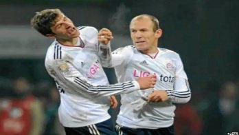 Robben y Müller se pelean