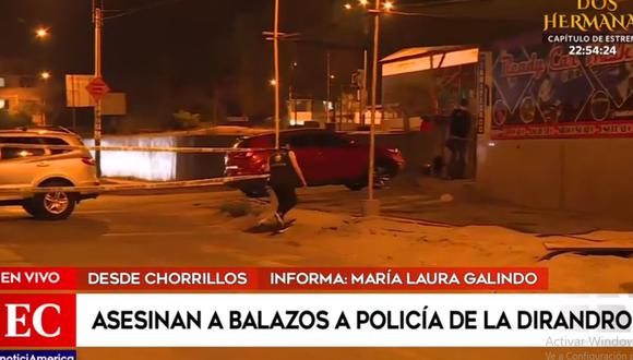 El crimen del policía Gregorio Ancasi Chequecasaca ocurrió en los exteriores de un car wash. (Foto: Captura América Noticias)