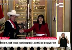 Pedro Castillo toma juramento a Mirtha Vásquez como nueva titular de la PCM