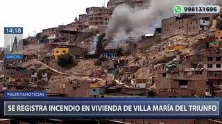 Villa María del Triunfo: vecinos reportan incendio en vivienda de la calle San Miguel (VIDEO)