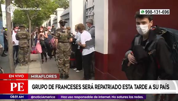 Franceses retornarán a su país tras coordinaciones entre la embajada y la Cancillería peruana. (Captura América TV)