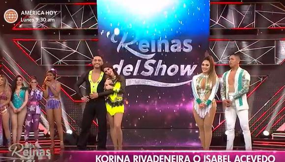 Isabel Acevedo llegó a Reinas del show y retó a Korina Rivadeneira. (Foto: Captura de video)