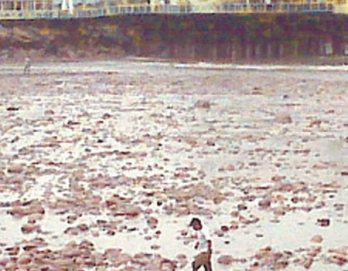 El mar se retiró varios metros en nuestro litoral