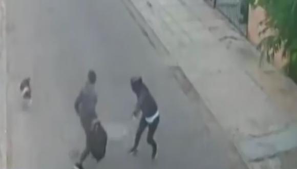 La aparición de un perro en pleno robo, terminó asustando al ladrón en SJM. (Foto: captura video Canal N)