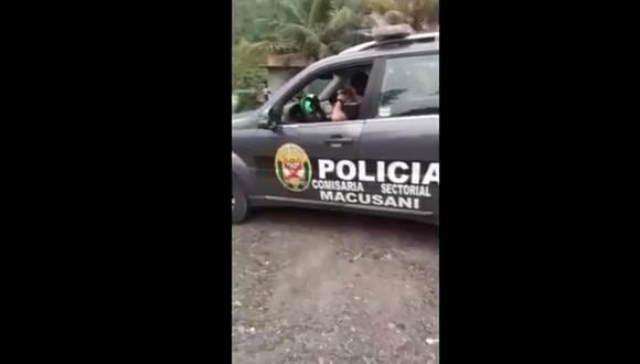 Carabaya: Policías libaban licor con menores en local escolar y fugan al ser descubiertos por serenos