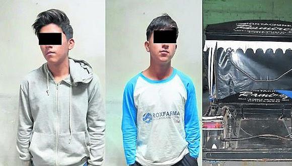 Banda de adolescentes en robo de mototaxis en Chiclayo