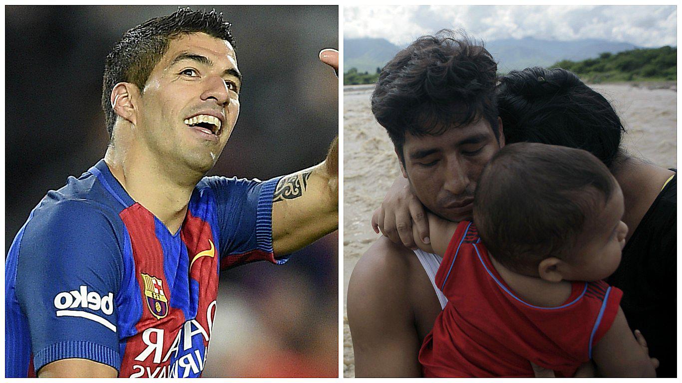 ​Luis Suárez y su gran gesto para los peruanos damnificados por los huaicos (VIDEO)