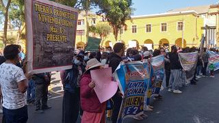 Masiva protesta por la pronta titulación para el sector de La Tierra Prometida en la provincia de Ica