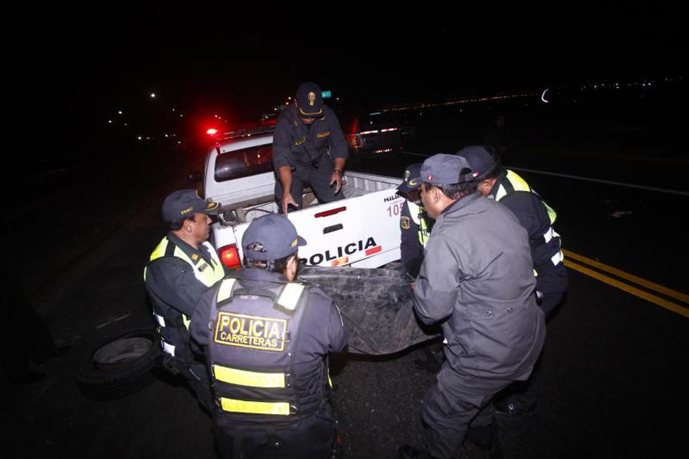 Policía murió atropellado en la Panamericana Norte