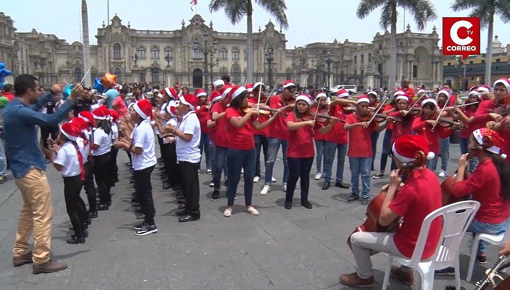 Navidad 2017: Centenar de niños realizan flashmob en la Plaza de Armas (VIDEO)