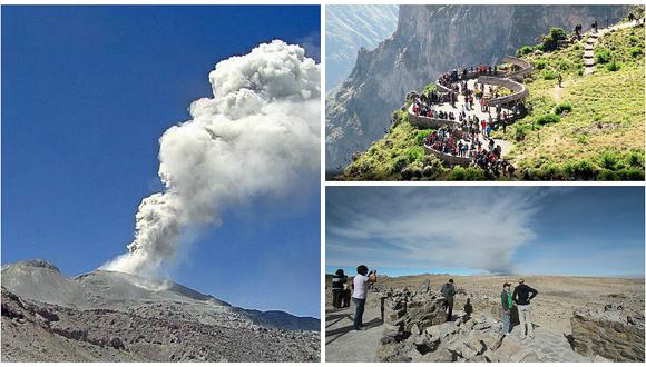 Volcán Sabancaya no es un peligro y el paso al cañón del Colca está habilitada