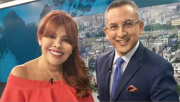 ​Compañero de noticiero sorprende a Magaly Medina por el Día de San Valentín (VIDEO)