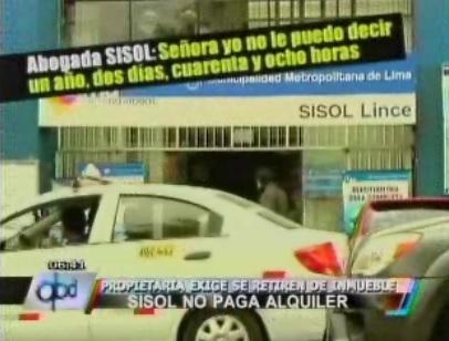Denuncian que SISOL no paga arrendamiento de su local de Lince