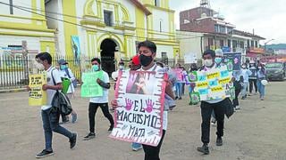 Varones de San Jerónimo protestan contra la violencia hacia  la mujer