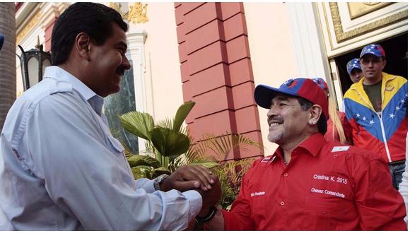Maradona apoya a Nicolás Maduro: Cuando ordene, estoy vestido de soldado