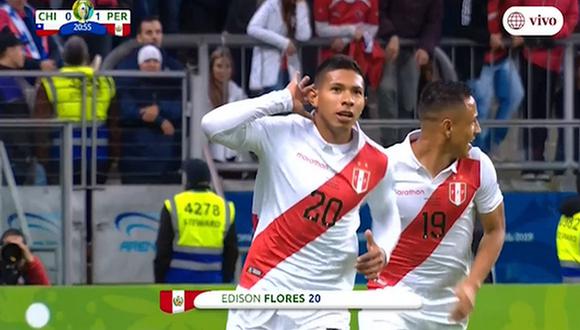 Perú vs. Chile: Edison Flores abrió marcador con un golazo (VIDEO)