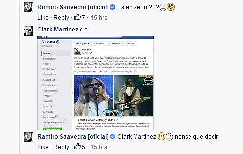 Facebook: así respondió el cantante peruano elogiado por Nirvana
